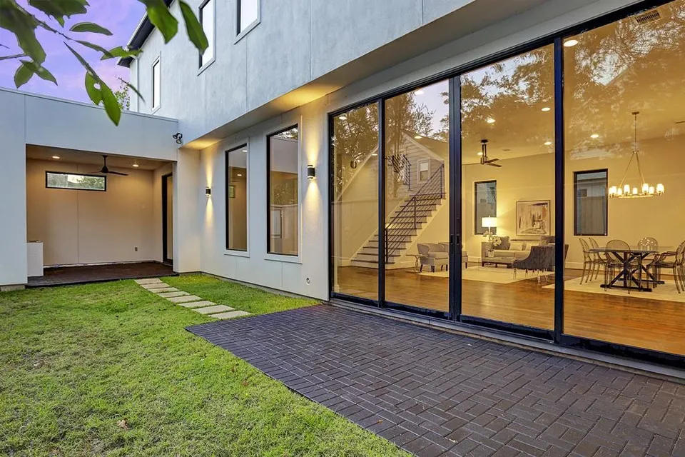 Garden and rear elevation